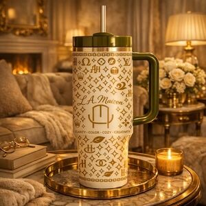 40 OZ CREAM Gold H2.0 Tumbler L.A. MaiZon